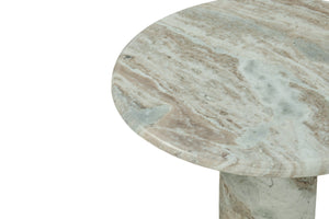 Vig Furniture Modrest Isaac - Elegant Beige Natural Marble Round Coffee Table For Contemporary Living Spaces Beige  Vgnr-ni90040