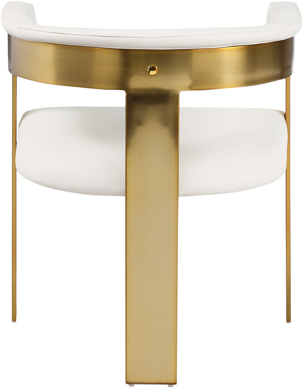 Romeo Cream Vegan Leather Dining Chair 831Cream-C Meridian Furniture