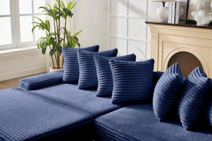 English Elm Convertible Floor Sofa Bed - Ultra-Soft Corduroy, Space-Saving Design For Small Spaces & Guests W2915S00073