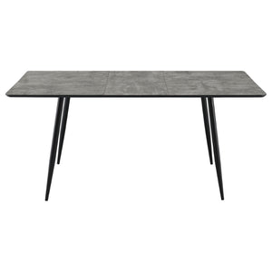 English Elm Grant Grey Extendable 5 Piece Dining Set with Upholstered Chairs and Metal Legs B062S01562