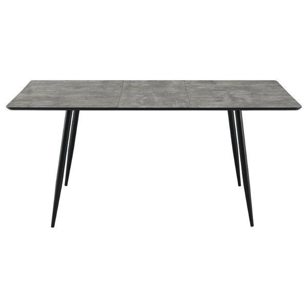 English Elm Grant Grey Extendable 5 Piece Dining Set with Upholstered Chairs and Metal Legs B062S01562
