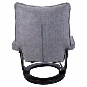 English Elm 8-point Massage Recliner with Heat Ottoman Chenille Swivel Lounge Chair W1622S00002