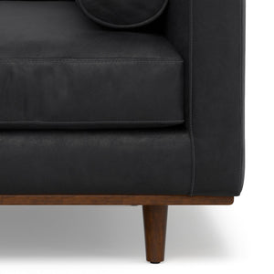 English Elm Morrison 42-Inch Wide Eco-Friendly Mid-Century Modern Arm Chair In Lead Black For Ultimate Comfort B136P364312