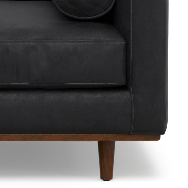 English Elm Morrison 42-Inch Wide Eco-Friendly Mid-Century Modern Arm Chair In Lead Black For Ultimate Comfort B136P364312