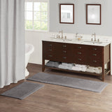 Madison Park Signature Splendor Casual 100% Cotton Tufted 3000 GSM Reversible Bath Rug MPS72-518 Charcoal