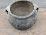 Lilys Approx 10" Vintage Charcoal/Gray Pottery Jar Large With Two Handles(Size & Finish Vary) 8324-4