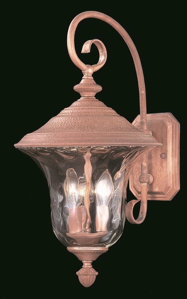 Framburg 3-light Outdoor Wall Mount With Hand-blown Glass And Distressed Metal For Elegant Exteriors Raw Copper Metal 8325 Rc