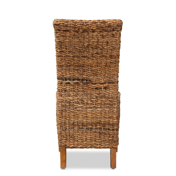 English Elm Modern Rattan Frame Counter Stool with Foam Padded Seat for Bohemian Coastal Kitchens B2750P470038