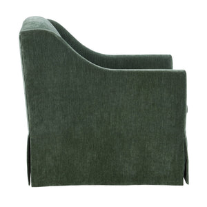English Elm Luisa Swivel Accent Chair Skirted Tailored Silhouette for Formal Living Rooms Green B050P451387