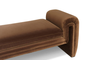 Vig Furniture Divani Casa Bentley - Luxurious Modern Brown Velvet Bench For Stylish Home Decor & Comfort Brown  Vgah-ag146-ot-brn
