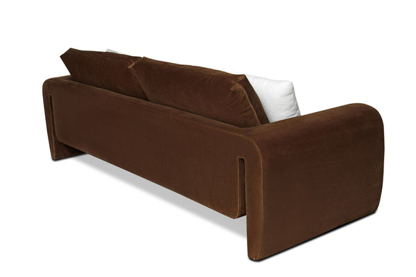 Vig Furniture Divani Casa Bentley - Luxurious Brown Velvet Sofa For Modern Living Rooms - Stylish Comfort Redefined Brown  Vgah-ag146-3-brn