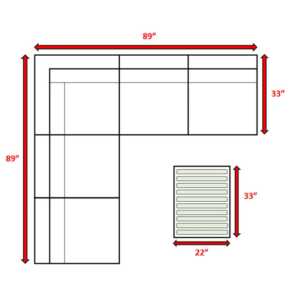 English Elm LSI Handwoven All-Weather Wicker 4-Person Sofa Set with Plush Olefin Cushions, Rustproof Aluminum Frame B120S00056