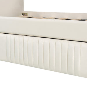 English Elm Upholstered Velvet Twin Daybed with Pull Out Trundle Sofa for Guest or Kids Room LP100127AAA