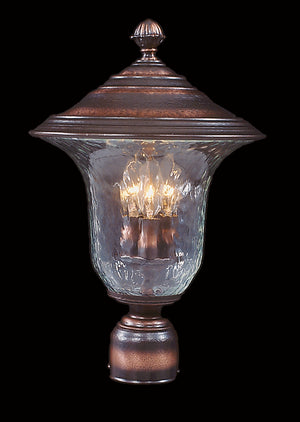 Framburg 3-light Outdoor Post Mount With Hand-blown Glass And Distressed Metal For Timeless Elegance Siena Bronze Metal 8327 Sbr