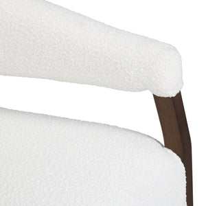 Crestview Collection Coastal Open-arm Accent Chair In Soft White Boucle Fabric - Modern Elegance For Your Living Room White Polyester Cvfzr6161