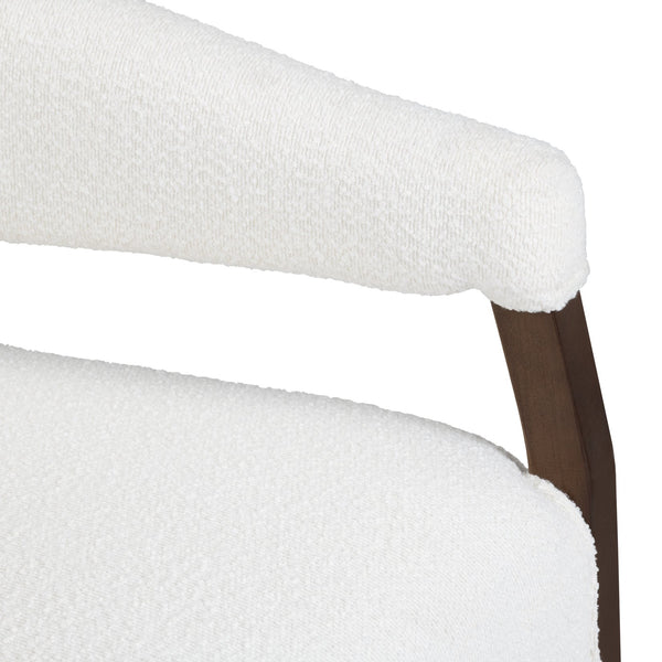 Crestview Collection Coastal Open-arm Accent Chair In Soft White Boucle Fabric - Modern Elegance For Your Living Room White Polyester Cvfzr6161