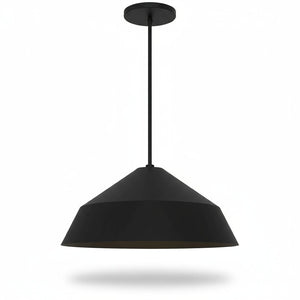 English Elm 22 Inch Matte Black Dimmable Led Pendant Etched Glass Diffuser for Dining Rooms B370P399325