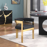 Romeo Black Boucle Fabric Dining Chair 832Black-C Meridian Furniture