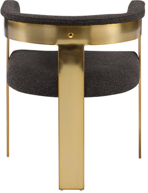 Romeo Brown Boucle Fabric Dining Chair 832Brown-C Meridian Furniture