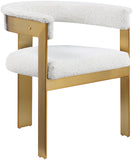 Romeo Cream Boucle Fabric Dining Chair 832Cream-C Meridian Furniture