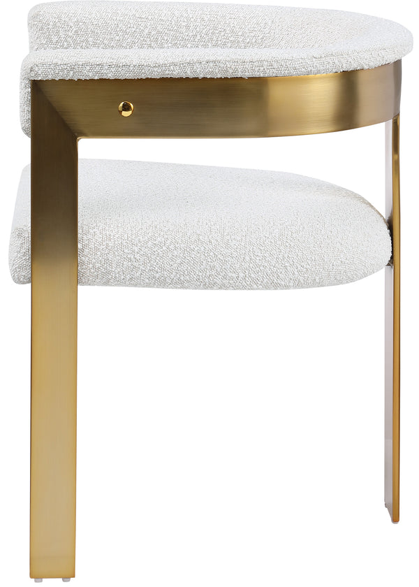 Romeo Cream Boucle Fabric Dining Chair 832Cream-C Meridian Furniture