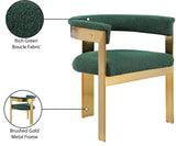 Romeo Green Boucle Fabric Dining Chair 832Green-C Meridian Furniture