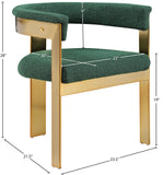 Romeo Green Boucle Fabric Dining Chair 832Green-C Meridian Furniture