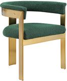 Romeo Green Boucle Fabric Dining Chair 832Green-C Meridian Furniture