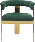 Romeo Green Boucle Fabric Dining Chair 832Green-C Meridian Furniture