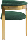 Romeo Green Boucle Fabric Dining Chair 832Green-C Meridian Furniture