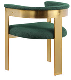 Romeo Green Boucle Fabric Dining Chair 832Green-C Meridian Furniture