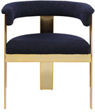 Romeo Navy Boucle Fabric Dining Chair 832Navy-C Meridian Furniture