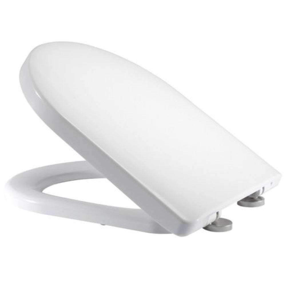 English Elm Soft-close Elongated Toilet Seat Antimicrobial White Finish Quiet Hinges Bathroom W1920P309190