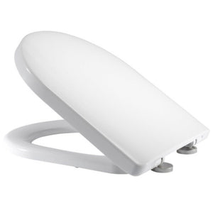 English Elm Soft-close Elongated Toilet Seat Antimicrobial White Finish Quiet Hinges Bathroom W1920P309190