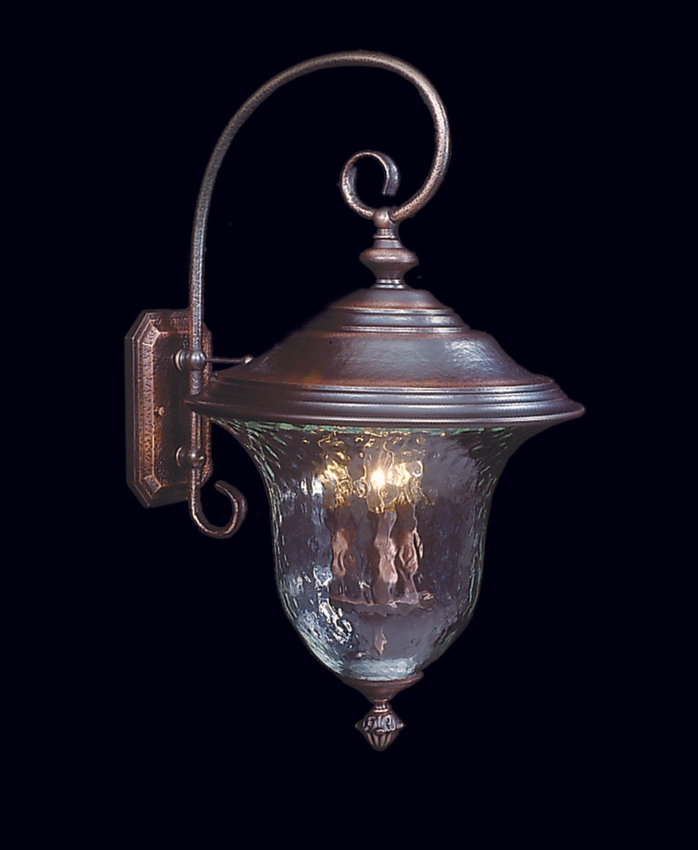 Framburg 3-light Outdoor Wall Mount With Hand-blown Glass And Distressed Metal For Elegant Exteriors Iron Metal 8505 Iron