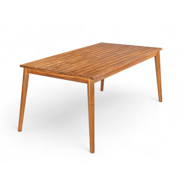 English Elm Christopher Knight Home® - Acacia Natural Grain Outdoor Dining Table — Solid Acacia Wood, Easy Assembly, Weather-Savvy Design N776P286348B