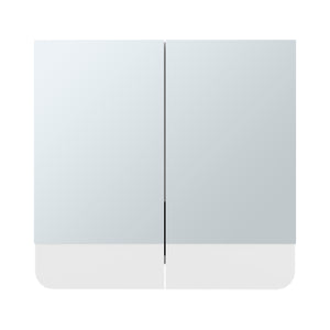 English Elm Medicine Cabinet White with 2 Doors, 3 Shelves & Dual Mirrors for Compact Bathroom Storage and Style B097P369442