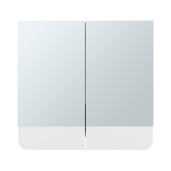 English Elm Medicine Cabinet White with 2 Doors, 3 Shelves & Dual Mirrors for Compact Bathroom Storage and Style B097P369442