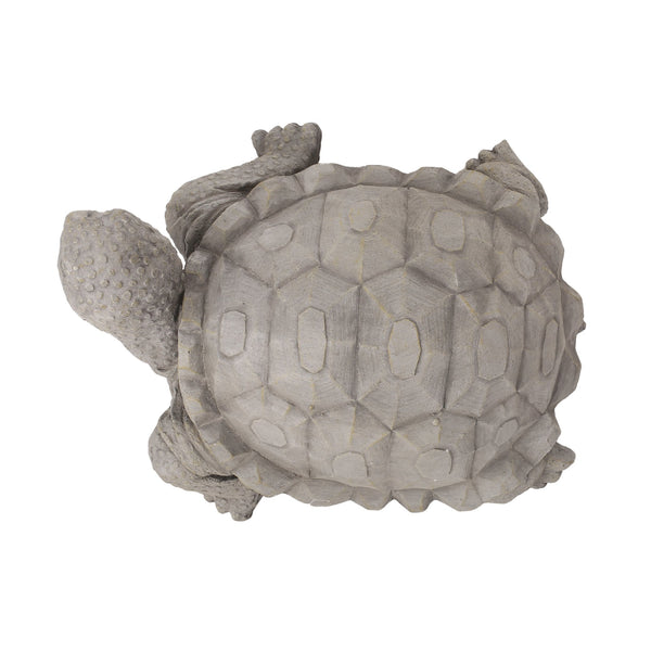 English Elm Christopher Knight Home® - TURTLE Handcrafted Outdoor Garden Statue in Dark Gray Cast Stone, Weather-Resistant Vintage Accent (12.5" W) 70872.00DGRY