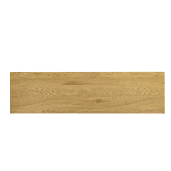 English Elm U_style Striped Four Door Sideboard Mdf Buffet Cabinet with Adjustable Shelves for Dining Natural N711P345170O