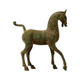 Lilys 20" Bronze Green Running Horse Statue 8335