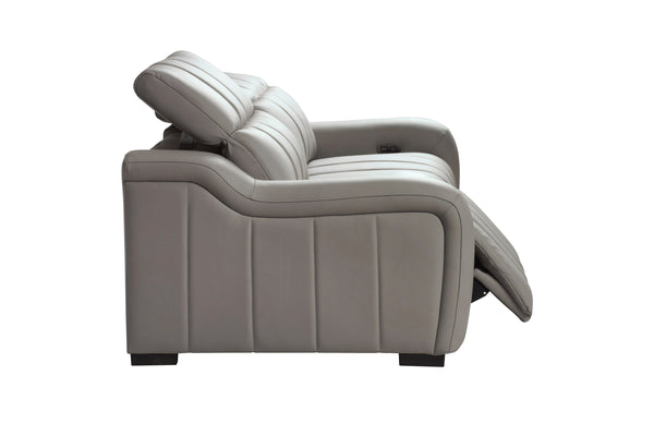 Vig Furniture Divani Casa Paddy - Chic Grey Leather Sofa With Dual Recliners For Ultimate Comfort & Style Grey  Vgmb-mb-r352-gry