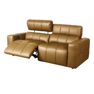 Vig Furniture Divani Casa Chevak - Stylish Brown Leather Sofa With Dual Recliners For Ultimate Comfort & Relaxation Brown  Vgmb-mb-r312-p2-brn