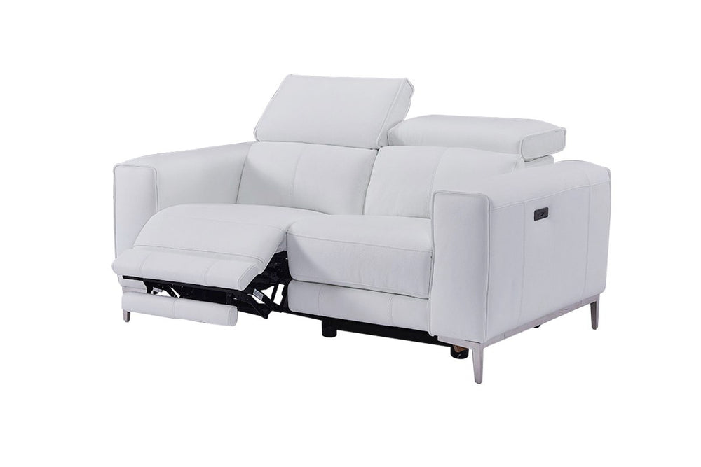 Vig Furniture Divani Casa Chignik - Luxurious Modern White Leather Sofa With Dual Recliners For Ultimate Comfort White  Vgmb-mb-r318-p2-wht