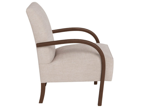 Universal Furniture Bahia Honda Accent Chair - Chic Upholstered Design With Rustic Wooden Arms For Contemporary Elegance Brownstone 100% Polyester 833574-1796-1-universal