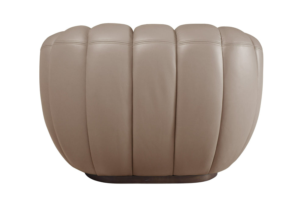 Vig Furniture Divani Casa Ekwok - Stylish Tan Leather Accent Chair For Modern Living Spaces, Made In China Tan  Vgmb-mb-24123-toast