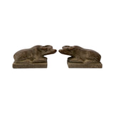 Lilys Pair Of Stone Buffalo Vintage Finish Pre-Order Only 8336