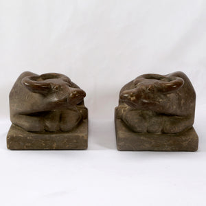 Lilys Pair Of Stone Buffalo Vintage Finish Pre-Order Only 8336