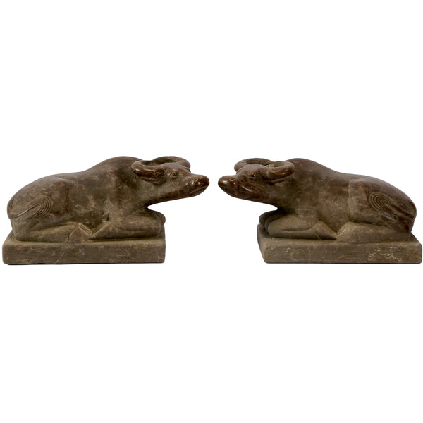 Lilys Pair Of Stone Buffalo Vintage Finish Pre-Order Only 8336