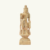 White Marble Buddha With Colorful Ceremonial Dress